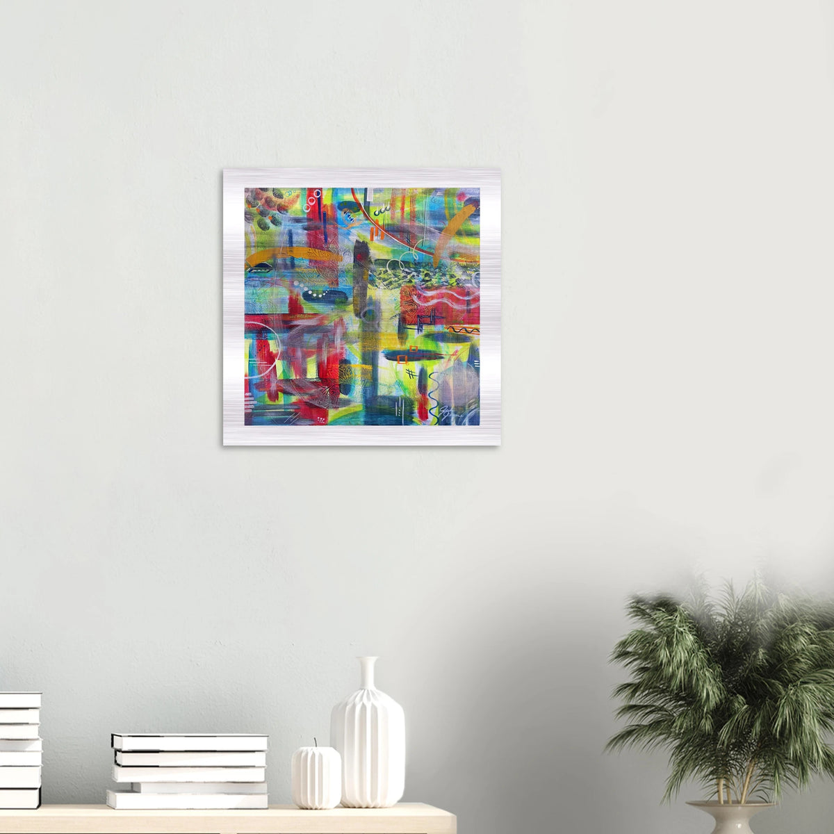 Beautifully Complicated - Brushed Aluminum Print 50x50 cm / 20x20″ - Julie Jeanne Art