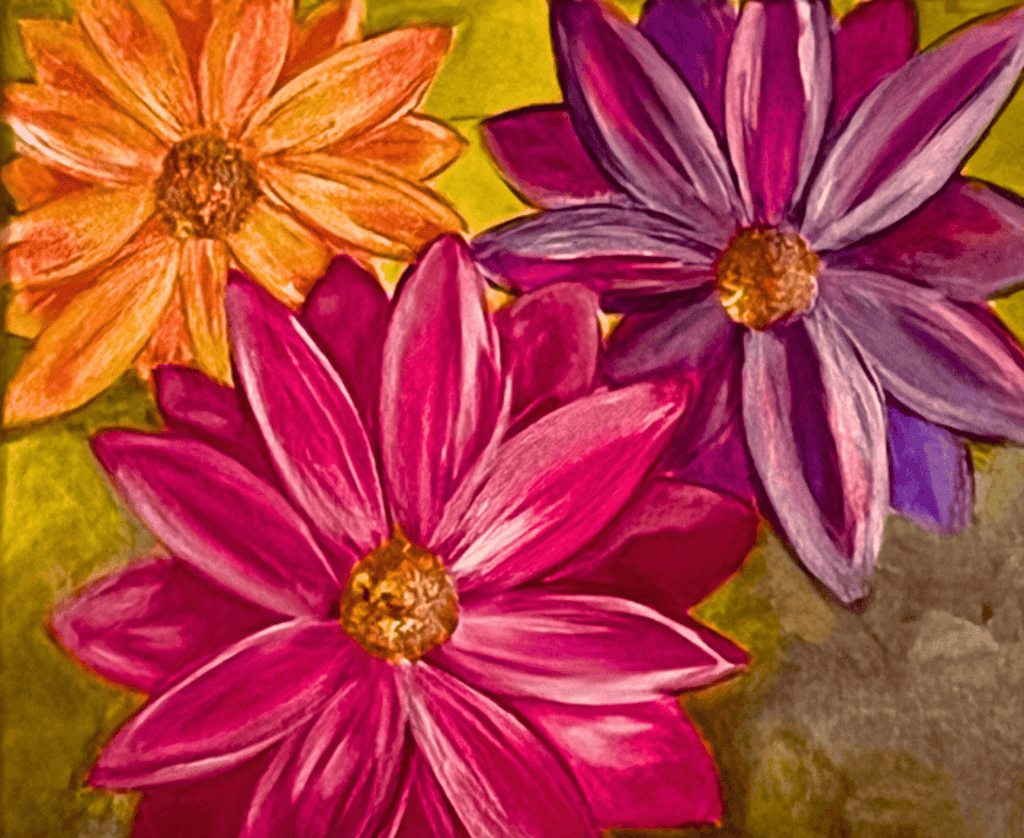 Triple Blossom - Julie Jeanne Art