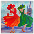 Free and Fabulous - Brushed Aluminum Print 40x40 cm / 16x16″ - Julie Jeanne Art