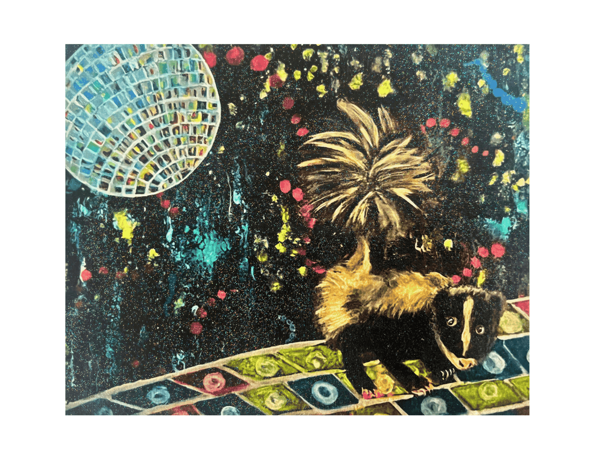 Funky Skunky - LIMITED EDITION PRINT - Julie Jeanne Art