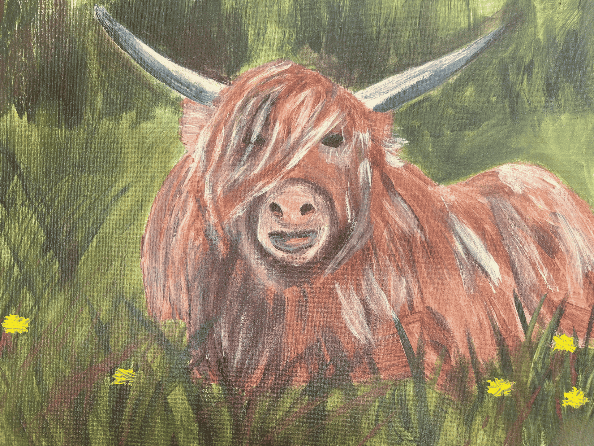 Mooo - dy Blues - Print - Julie Jeanne Art
