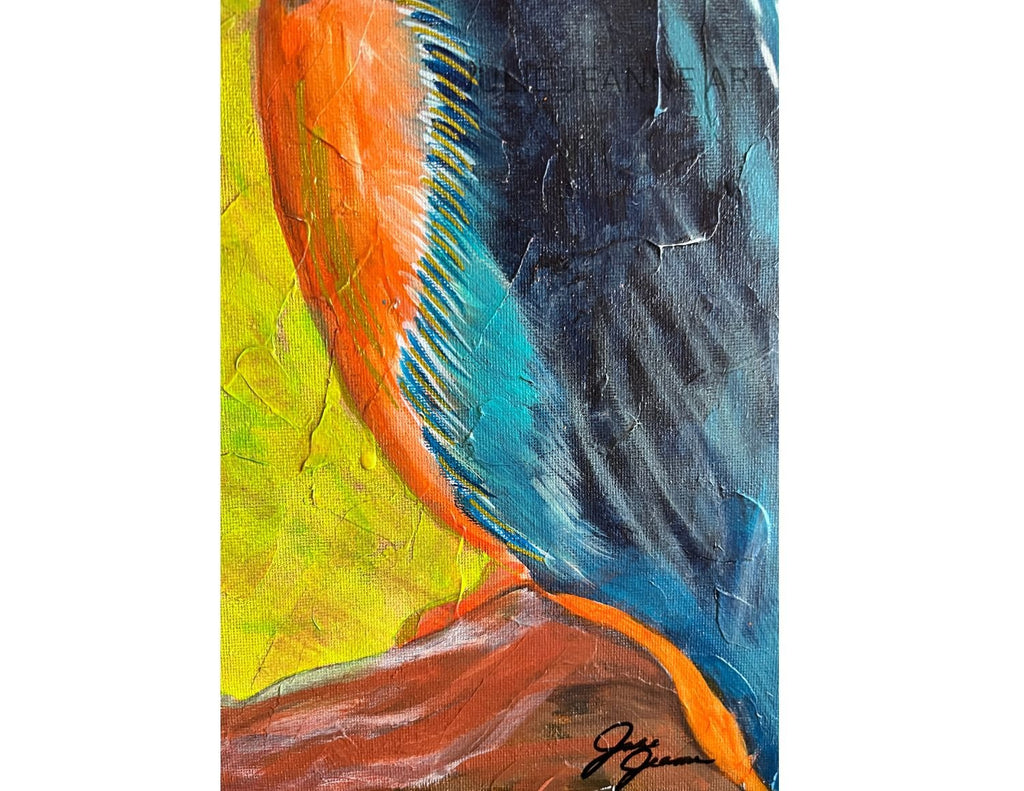 The Fateful Pause - 11 x 14 acrylic on Panel Board - Julie Jeanne Art