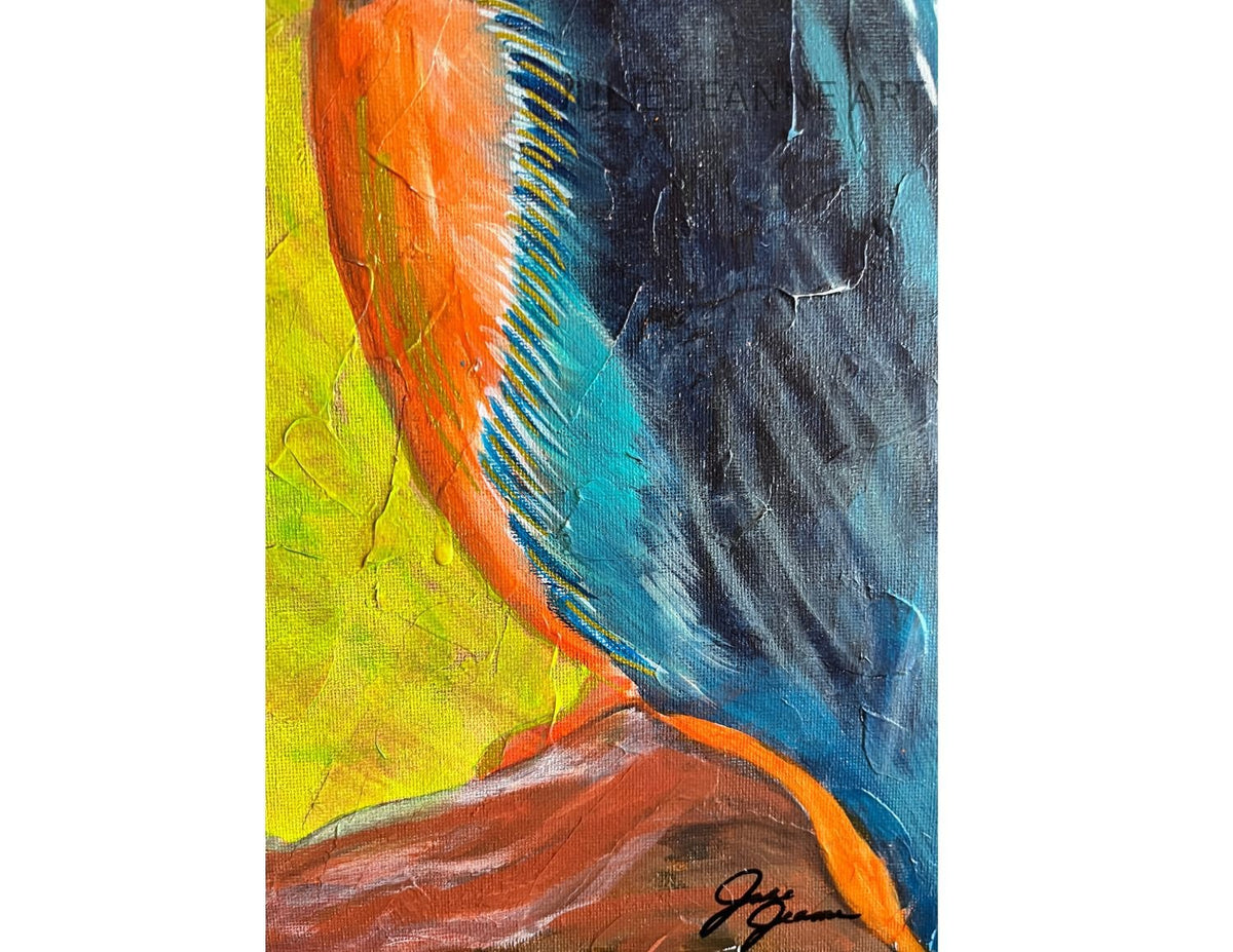 The Fateful Pause - 11 x 14 acrylic on Panel Board - Julie Jeanne Art