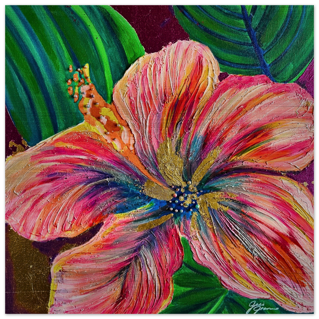 Blooming Brilliance - Brushed Aluminum Print 40x40 cm / 16x16″ - Julie Jeanne Art