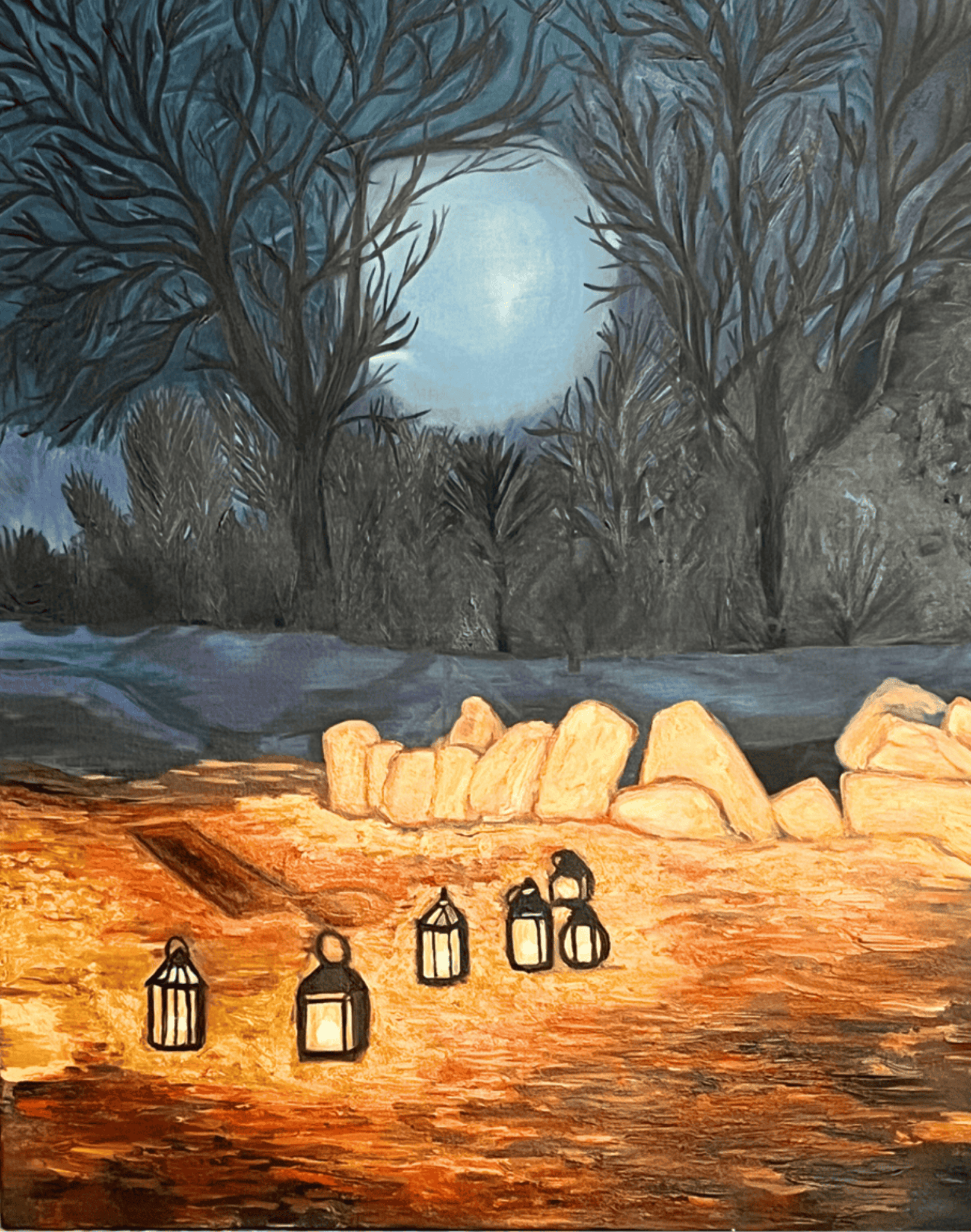 Awakening under the Moonlight - Julie Jeanne Art