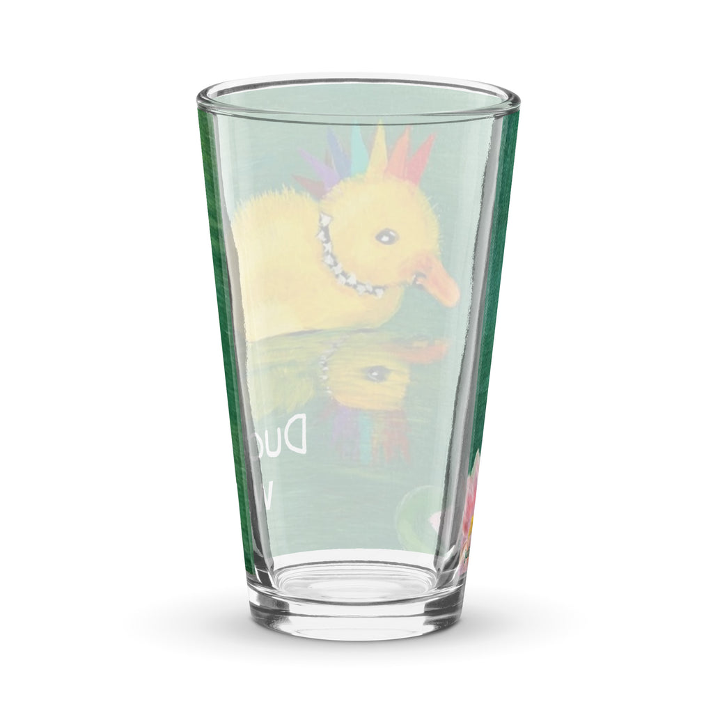 Duckin' Weird (Punky Duckling) - Shaker pint glass - Julie Jeanne Art
