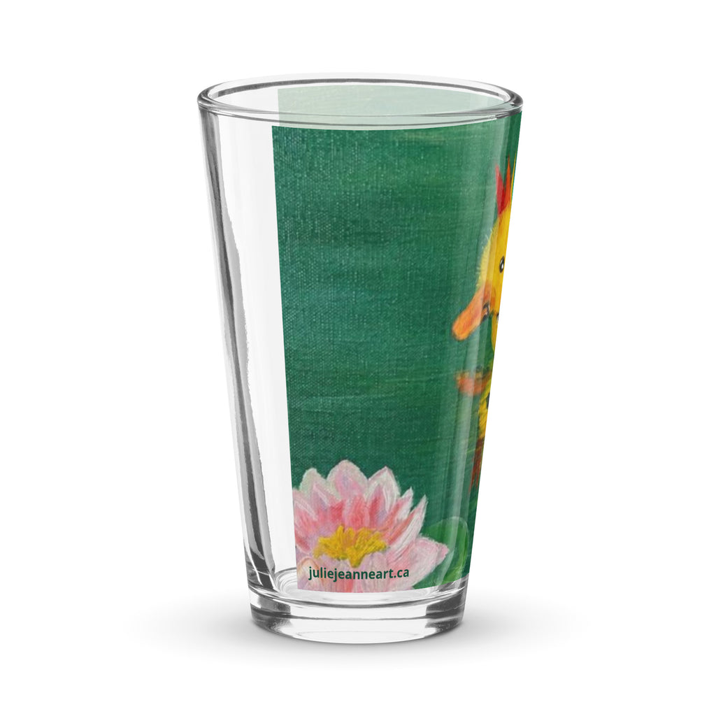 Duckin' Weird (Punky Duckling) - Shaker pint glass - Julie Jeanne Art