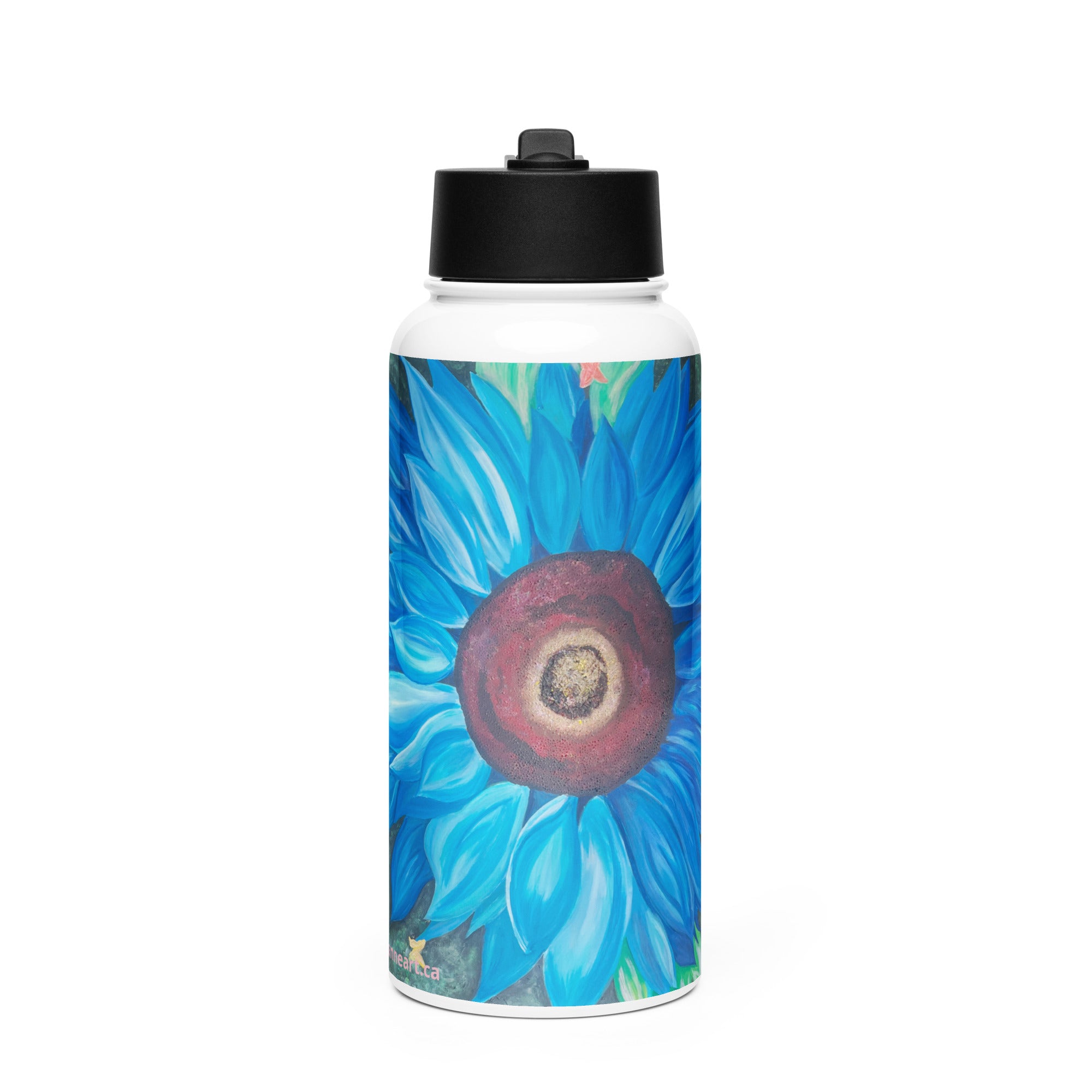 Bloom Beyond Ordinary - Stainless steel water bottle w/ straw lid - Julie Jeanne Art